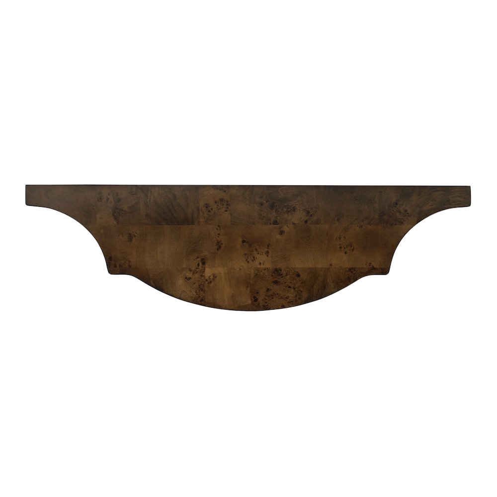 Chester 54 in W Demilune Wood Traditional Console Table, Brown