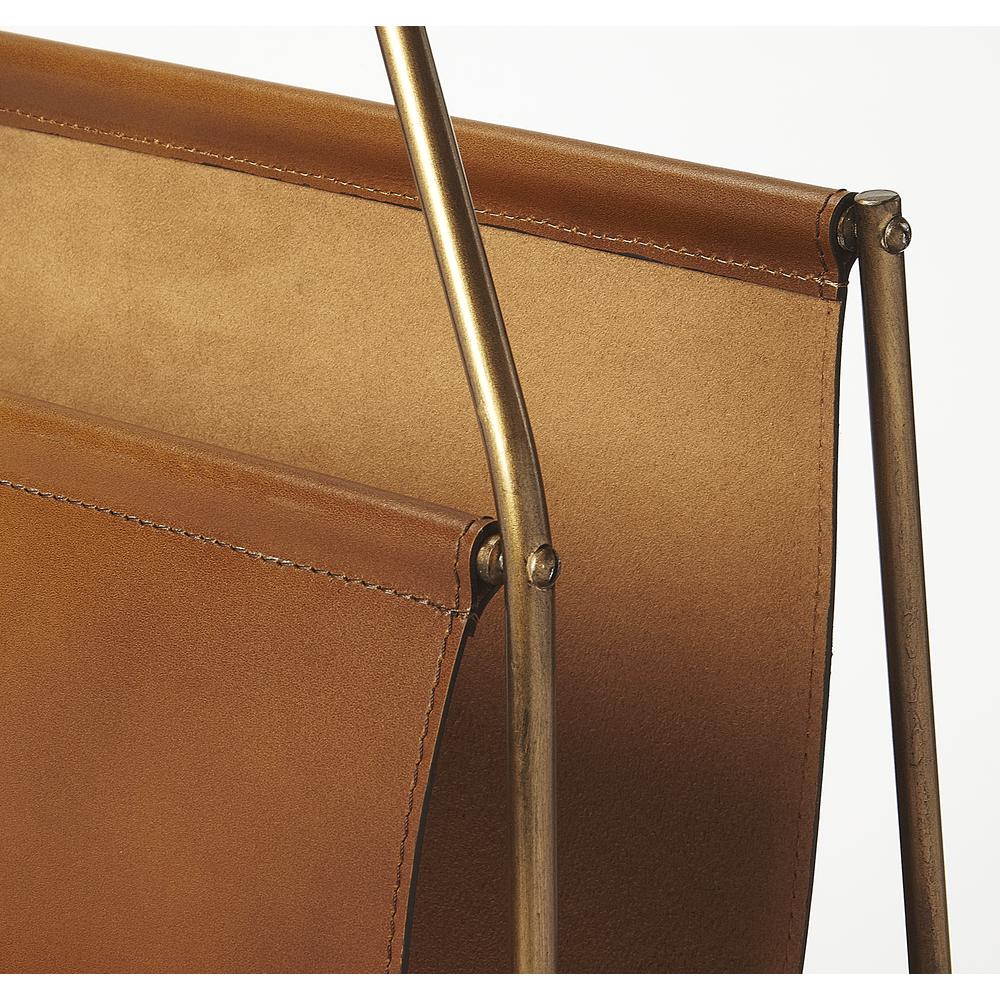 Butler Rupert Leather Magazine Basket