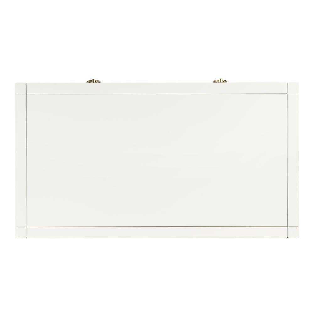 White Writing Desk with Drawer – Narrow Desk with Drawers for Home Use