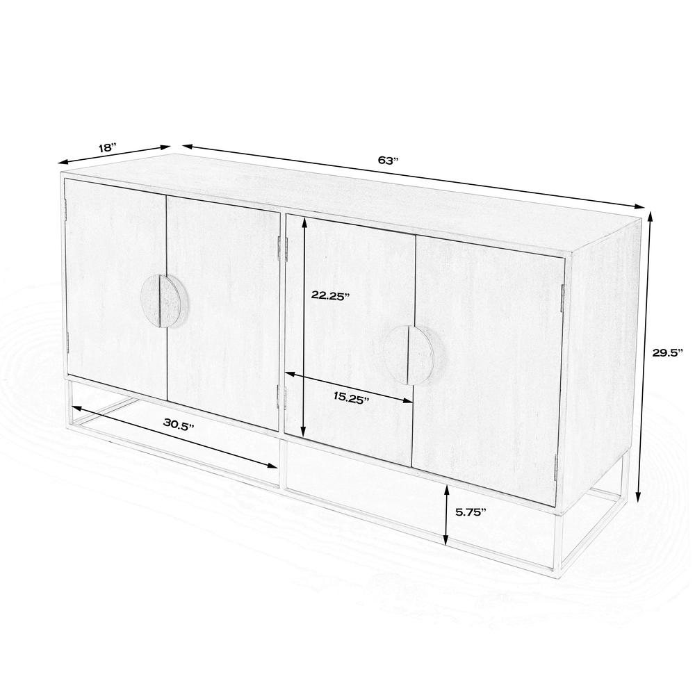 Modern Mid-Century Wooden Sideboard, White, Belen Kox