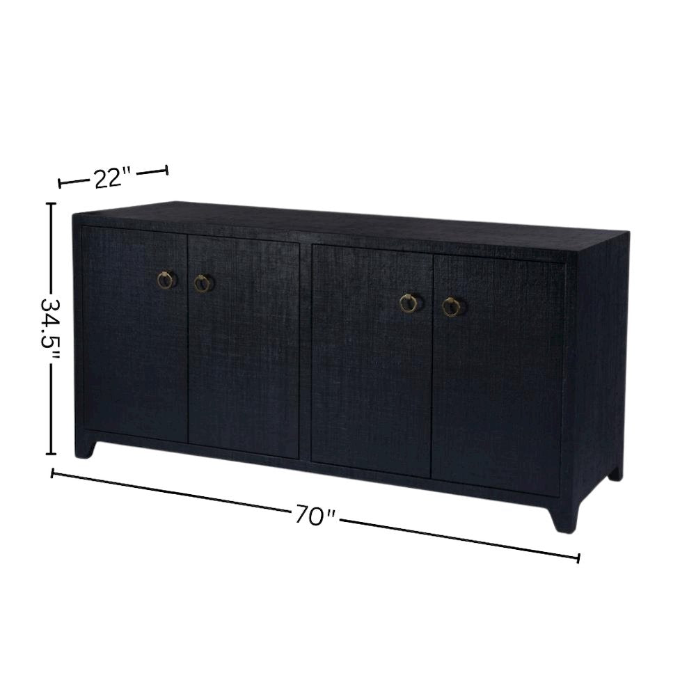 Navy Buffet Cabinet with Storage – Sideboard Buffet Cabinet for Entryway