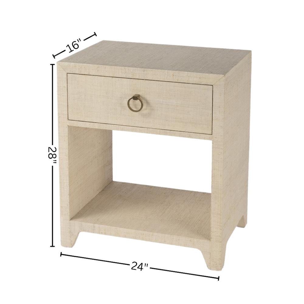 Brown Night Table for Bedroom – Side Table with Shelf and Drawer Storage