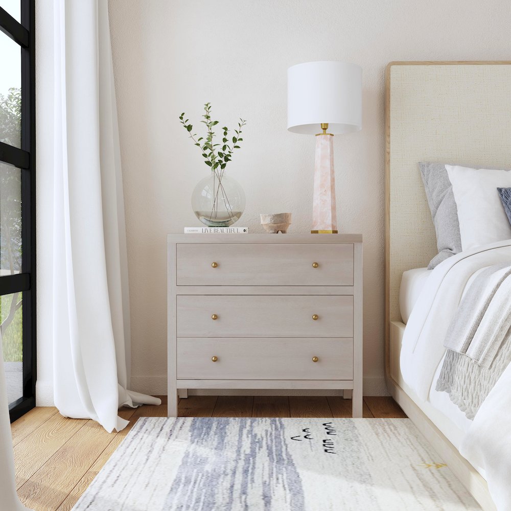 Nora 3-Drawer Chest, Taupe