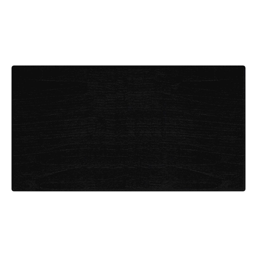 Halmstad 74 in. W Rectangular Wood Panel Dining Table, Black