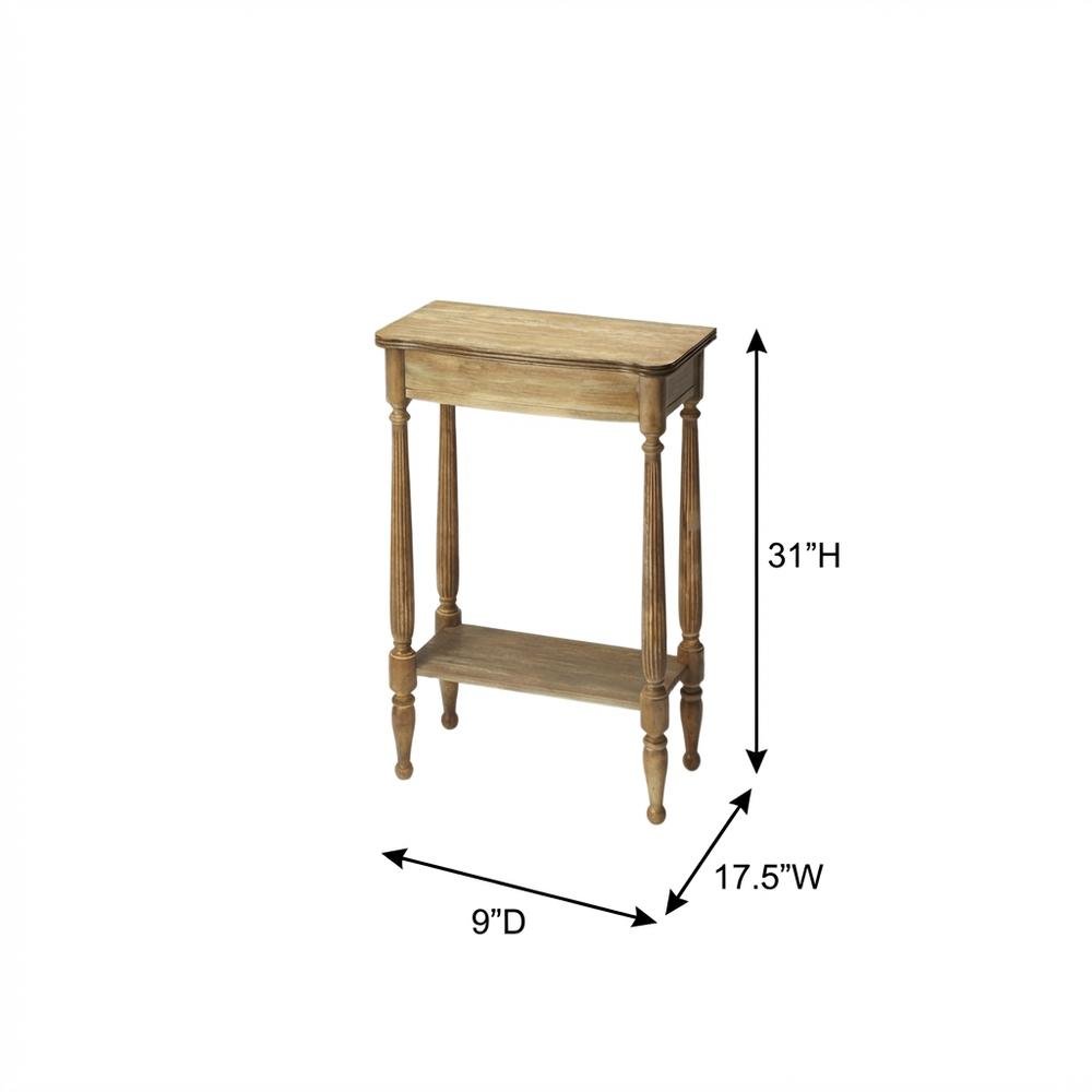 Distressed Console Table with 4 Legs, Transitional Entryway Sofa Table, Brown