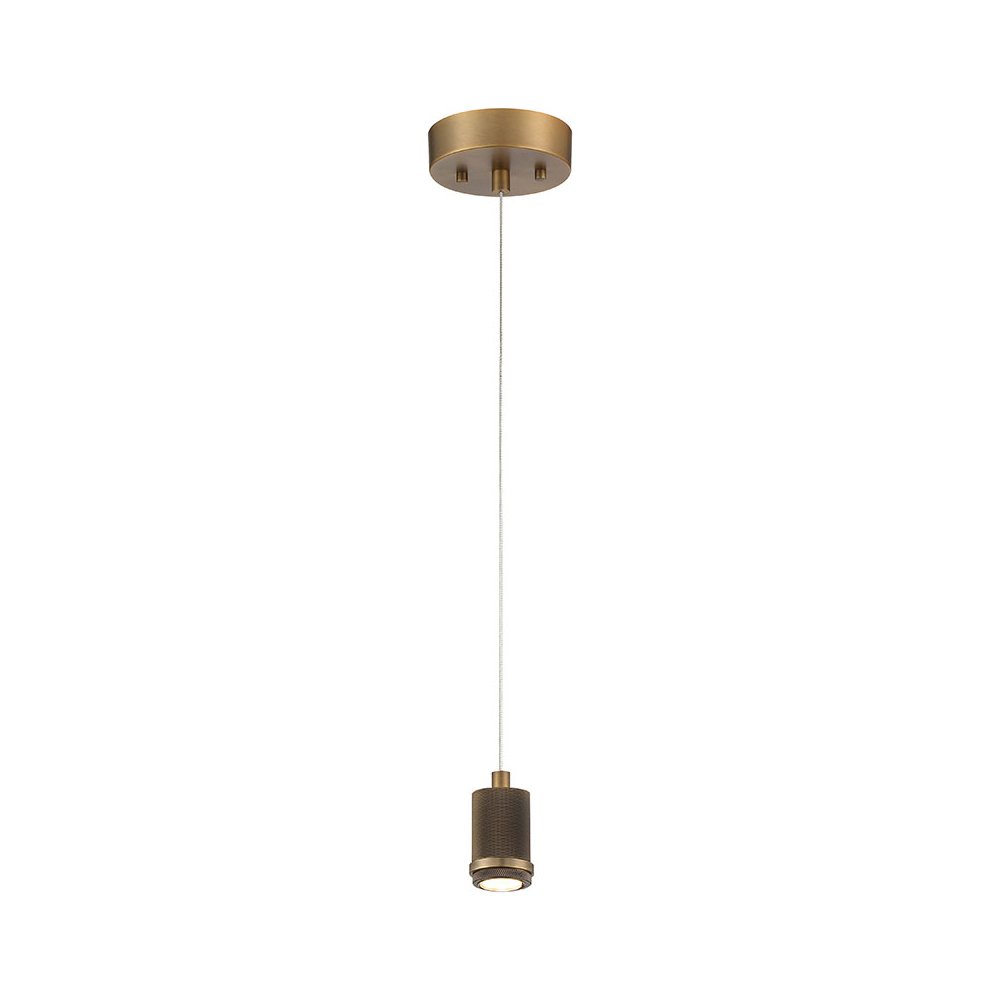 LED Pendant in Antique Brushed Brass Color
