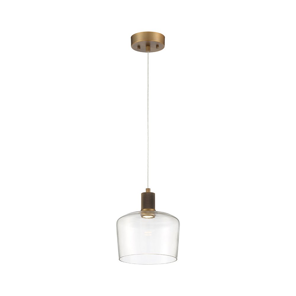 Chardonnay LED Pendant in Antique Brushed Brass Color