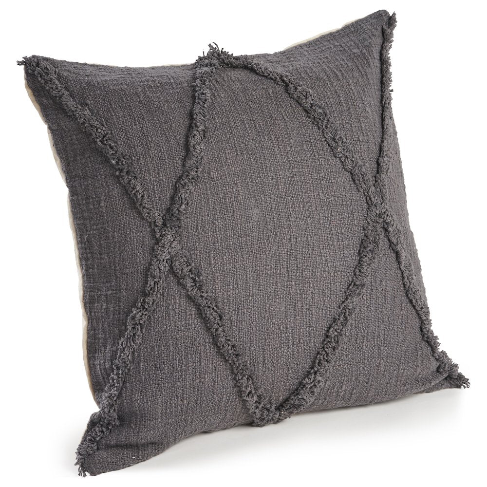 Reese Cotton Pillow Set of 4 in Gray, 20" x 20"