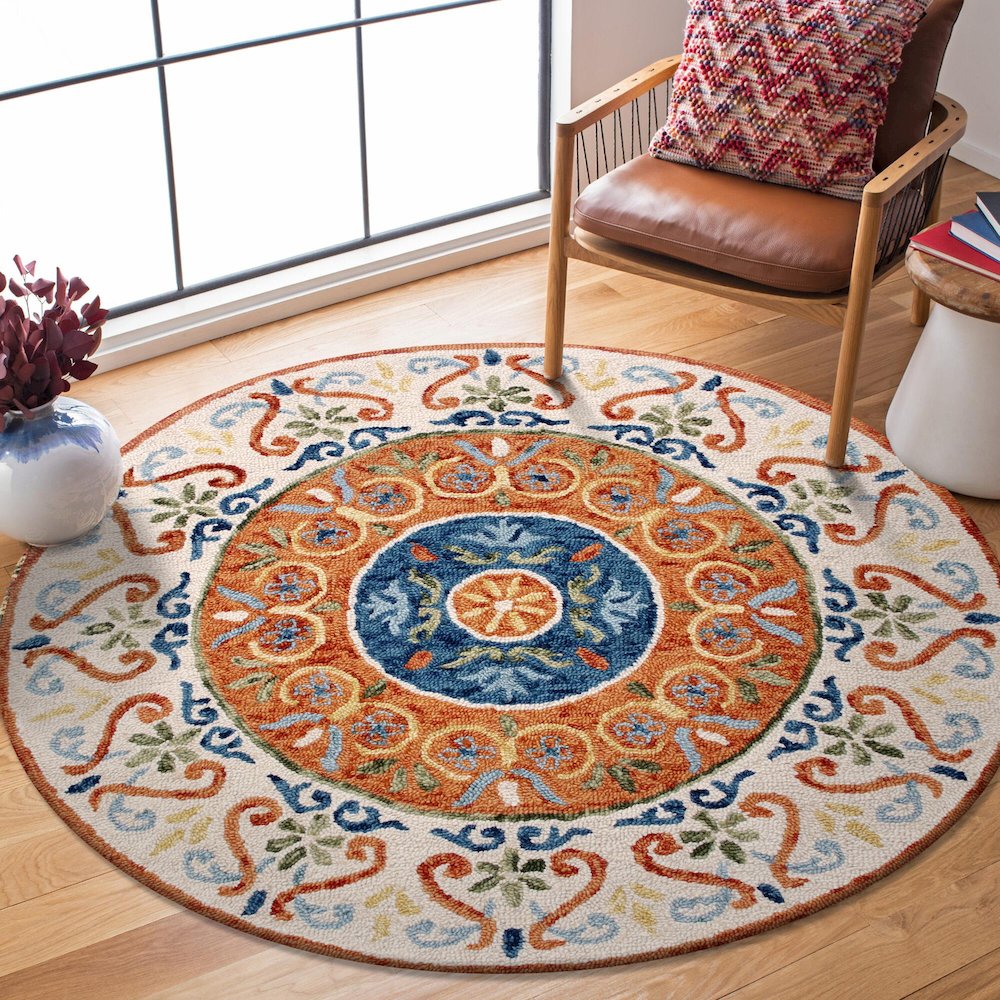 Southwestern Leon Medallion Round Rug