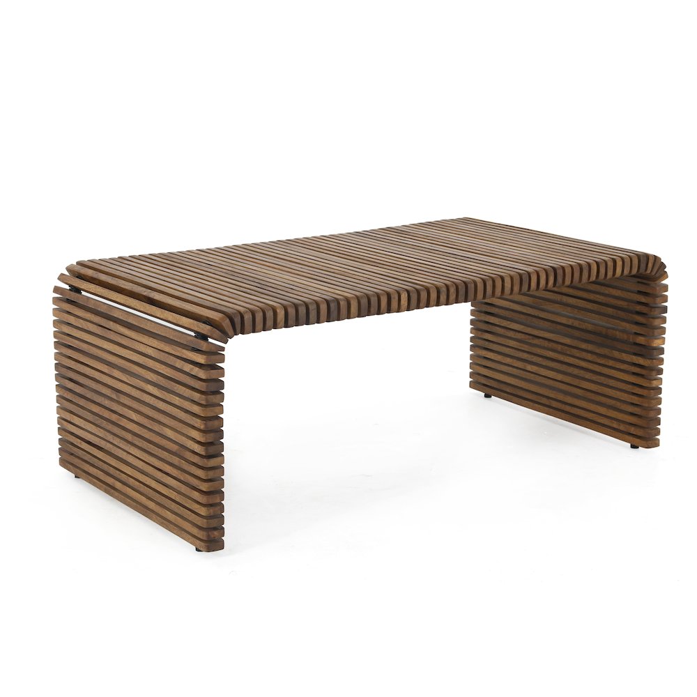 Sterling Coffee Table Brown Finish in Brown, 48" W x 26" D x 18"H