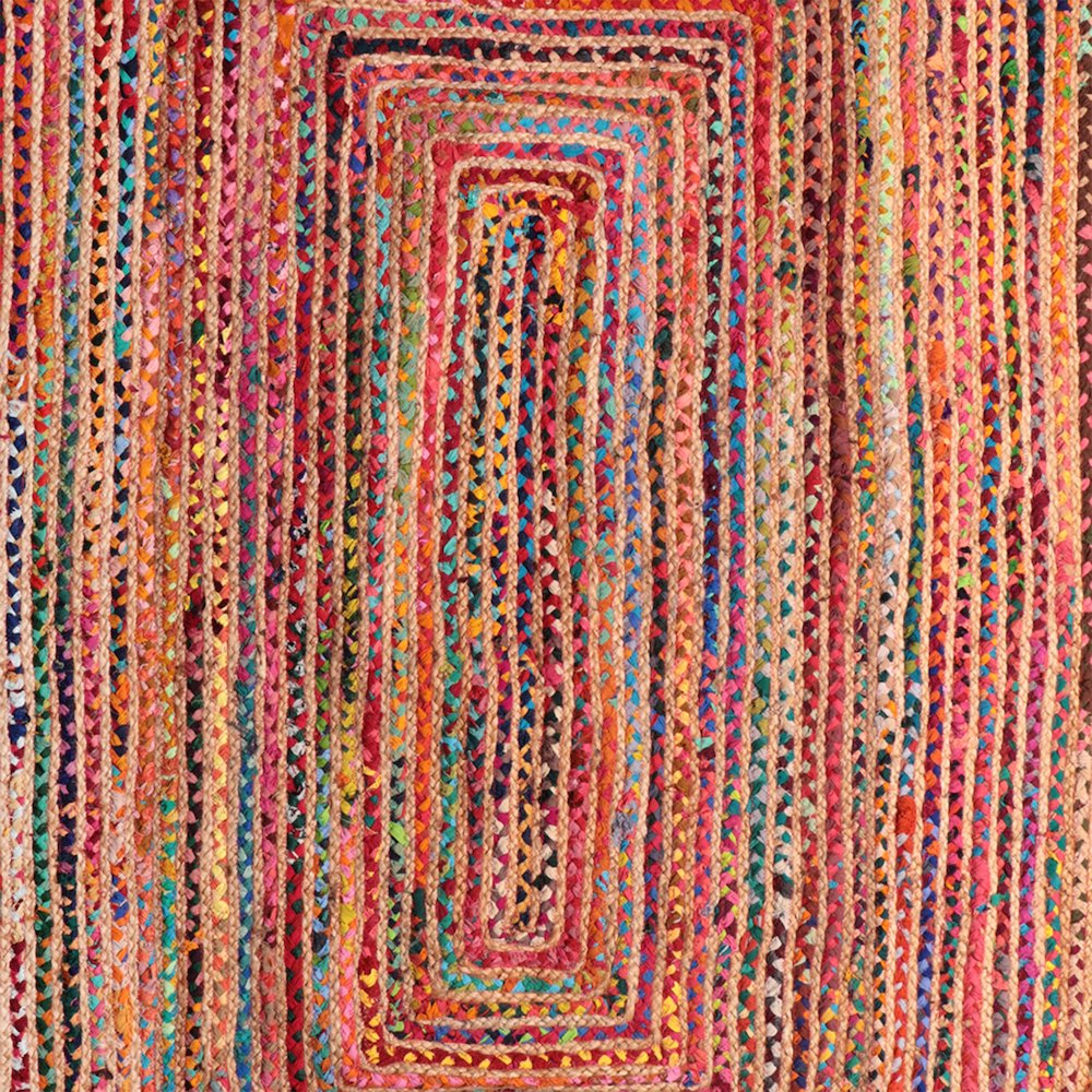 Havana Cotton Blend Area Rug Indoor in Tan/Multicolored, 3' x 5'