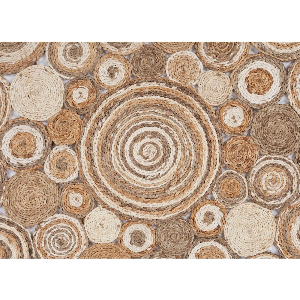 Boutique Jute Jute Area Rug Indoor in Brown/Ivory, 4' Round