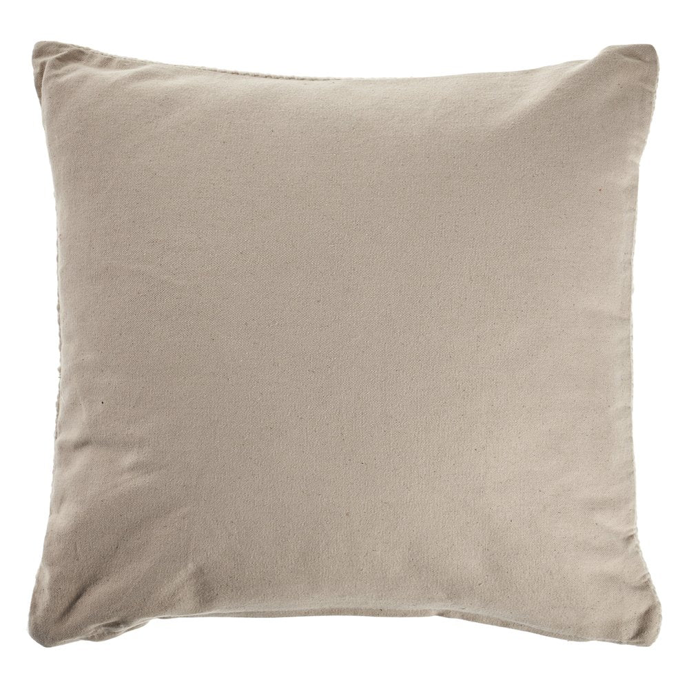 Ox Bay Hand-stitched Cream/Beige Solid All-Natural Cotton Pillow Cover