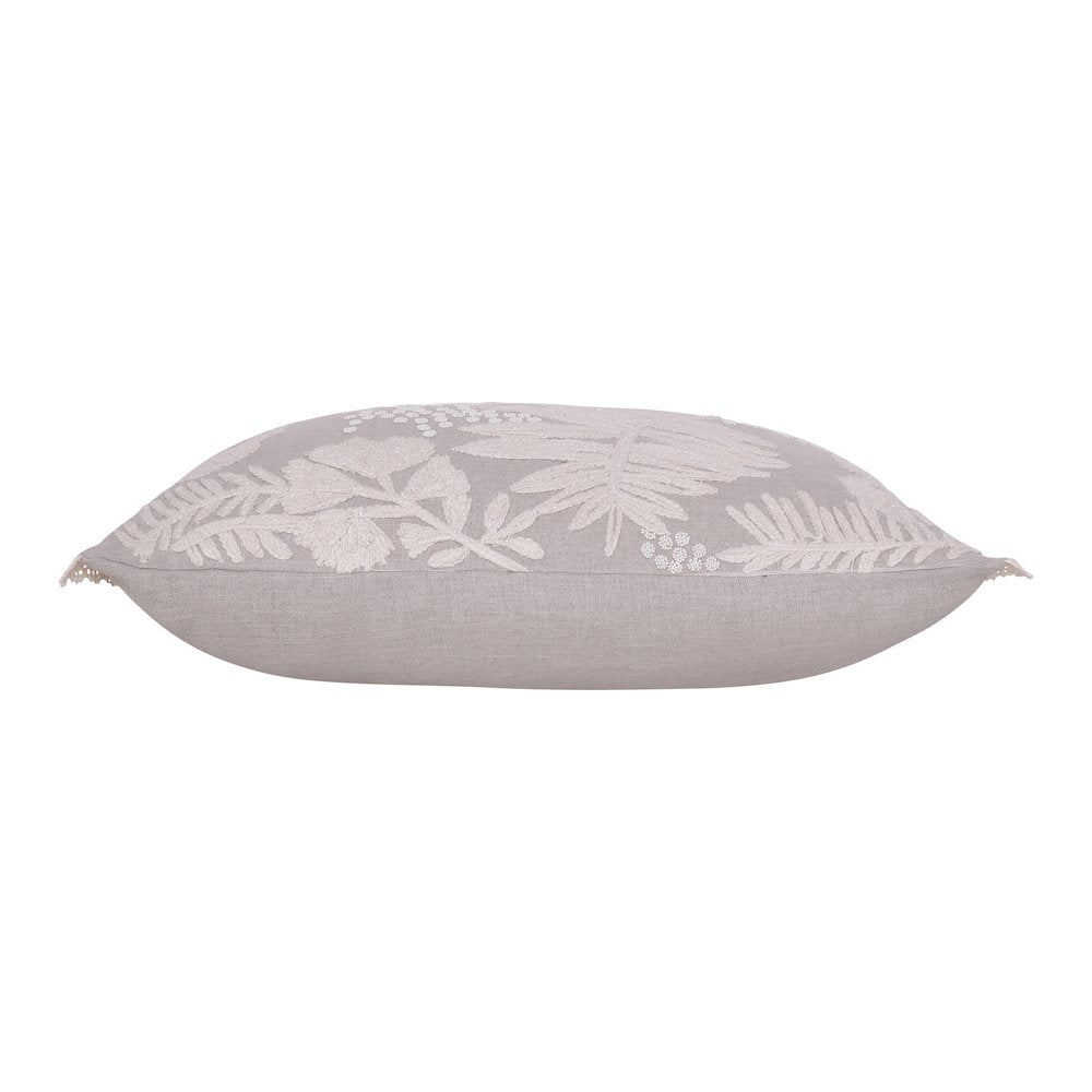 Odyssey Linen Poly Filled Pillow in Cream/Beige, 16" x 24"