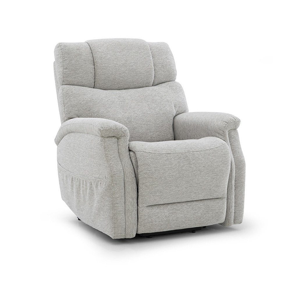 Light Gray Power Lift Recliner Chair for Elderly with USB and Electric Recline