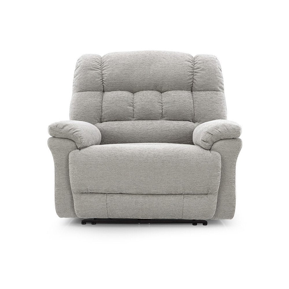 Light Gray Power Recliner Chair Oversized with Electric Recline and USB Port