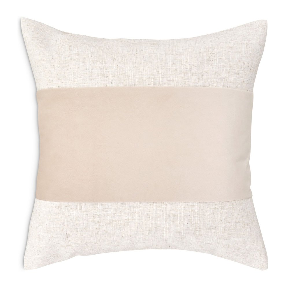 Moonbeam Baldwin 21" Square Pieced Pillow, Set of 2 - Cream