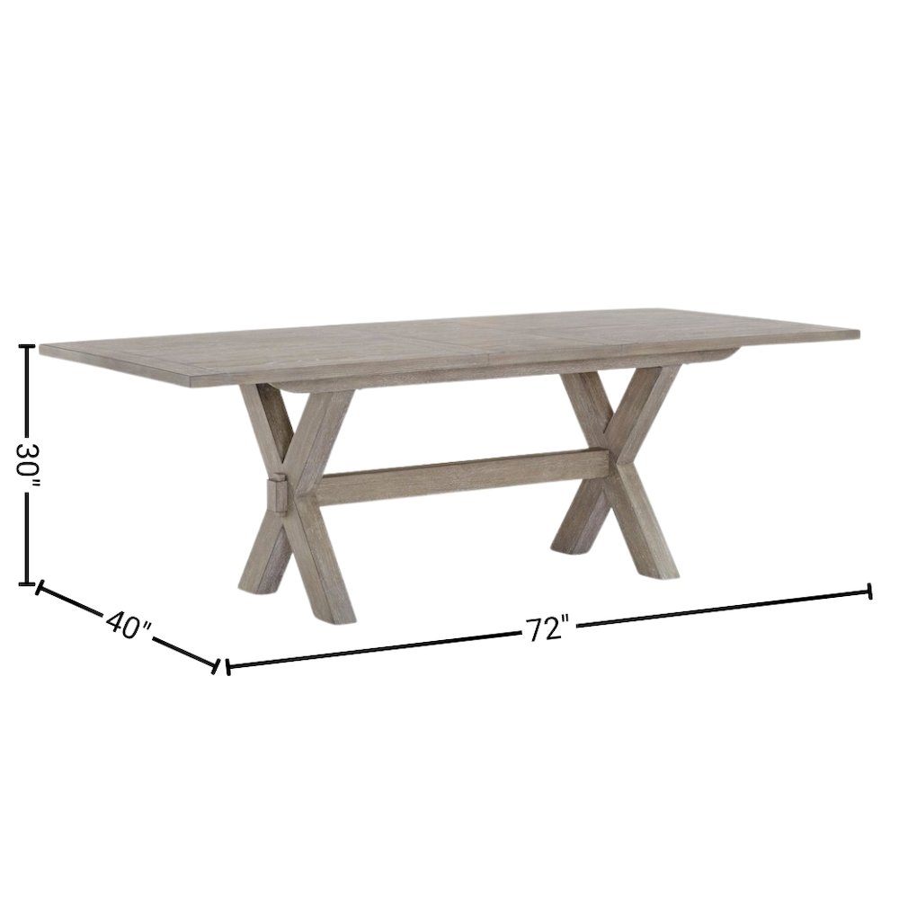 Gray Rectangular Dining Table, 48 Inch Dining Table for Kitchen or Dining Room