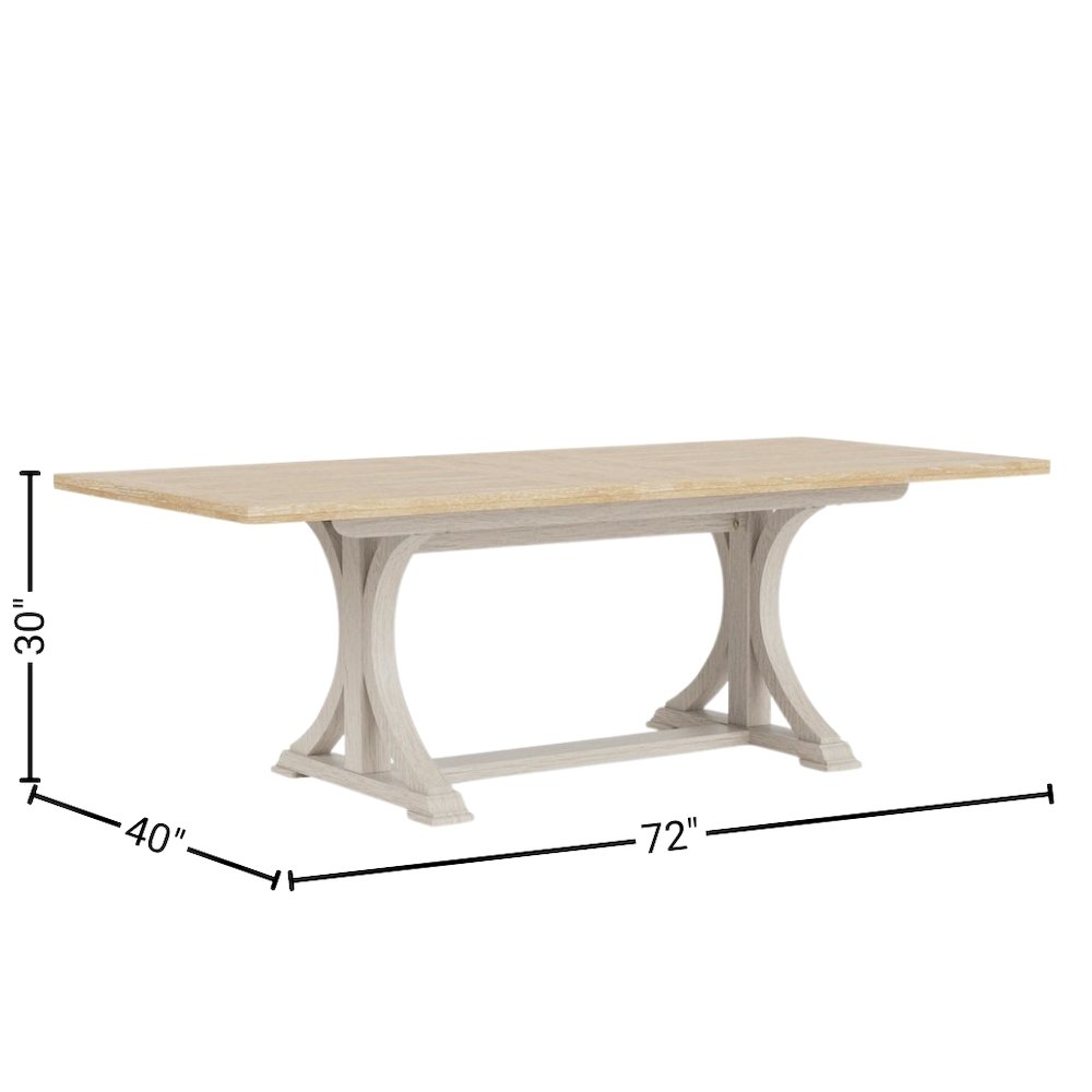 Beige Extendable Dining Table for 6, Rectangle 6 Seater Dining Table
