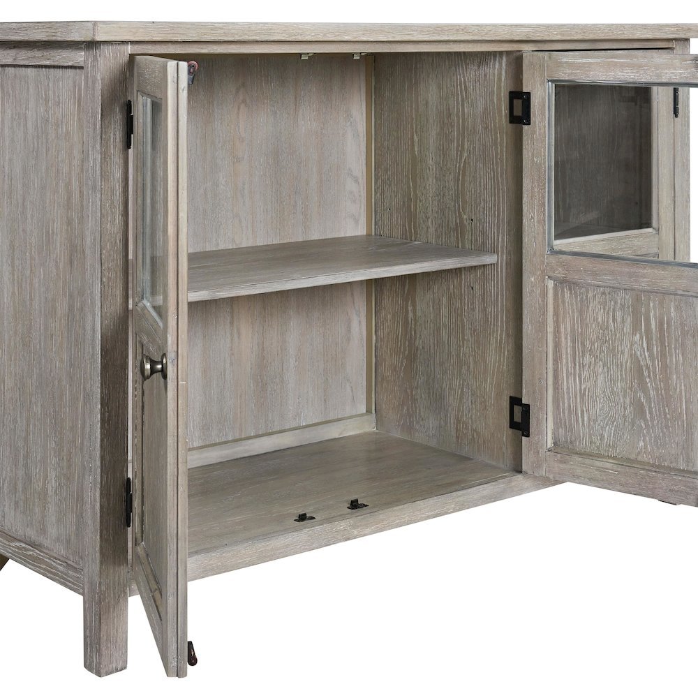 Gray Buffet Cabinet with Storage – Wood Kitchen Sideboard Cabinet
