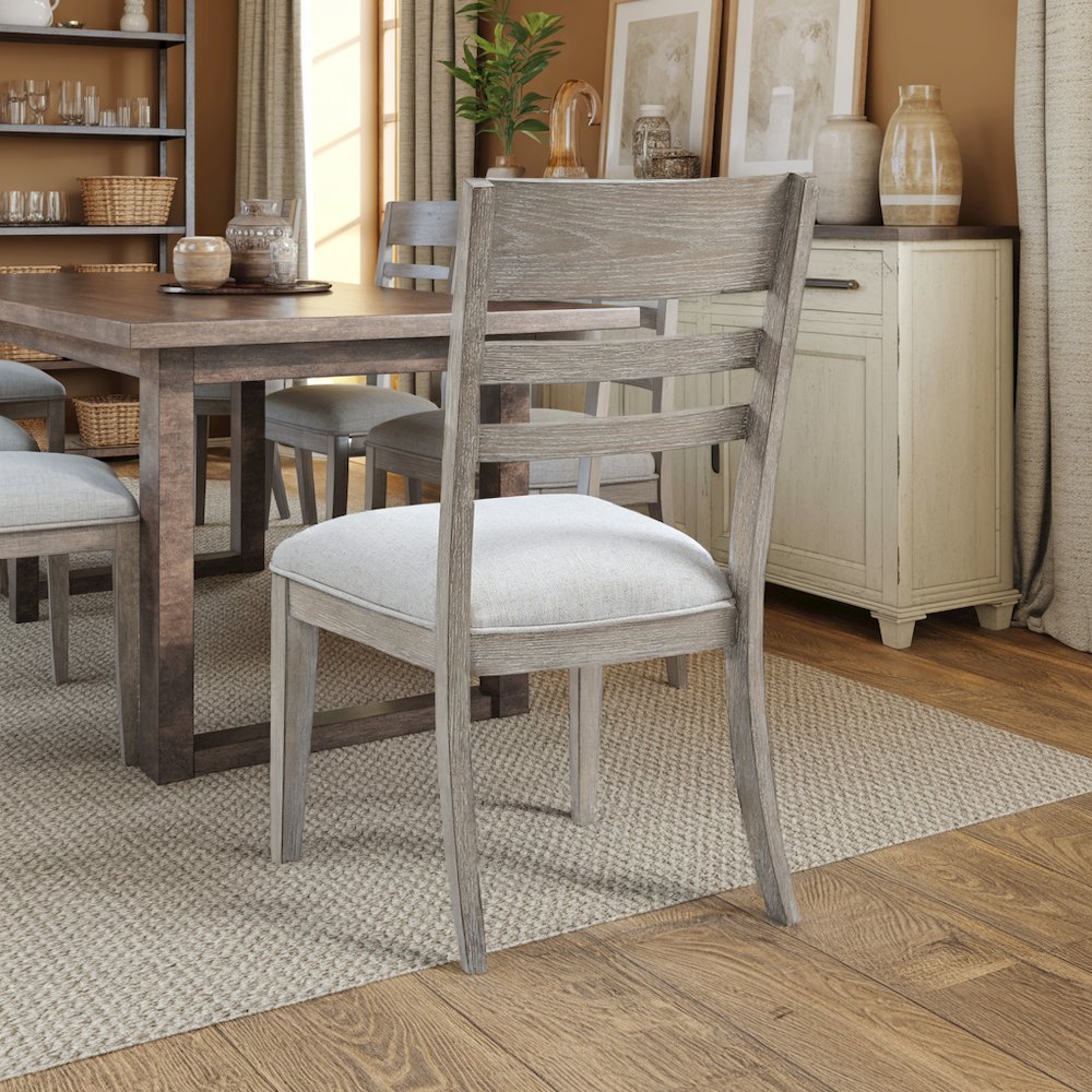 Gray Wooden Dining Chair for Kitchen Table and for Dining Table, Set of 2