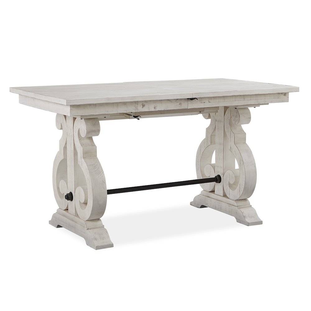 Bronwyn Alabaster And Toasted Nutmeg Rectangular Counter Height Table Base