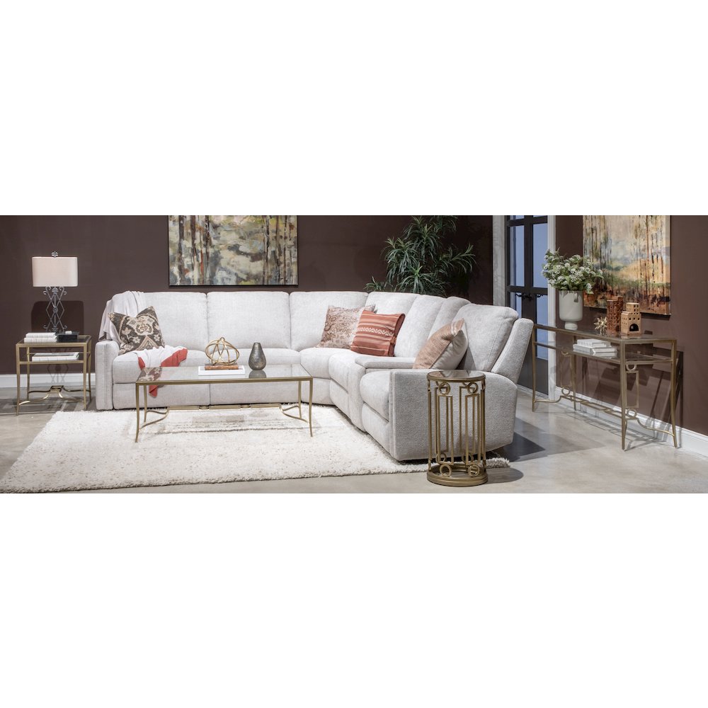 Lorena Burnished Brass Round Accent Table