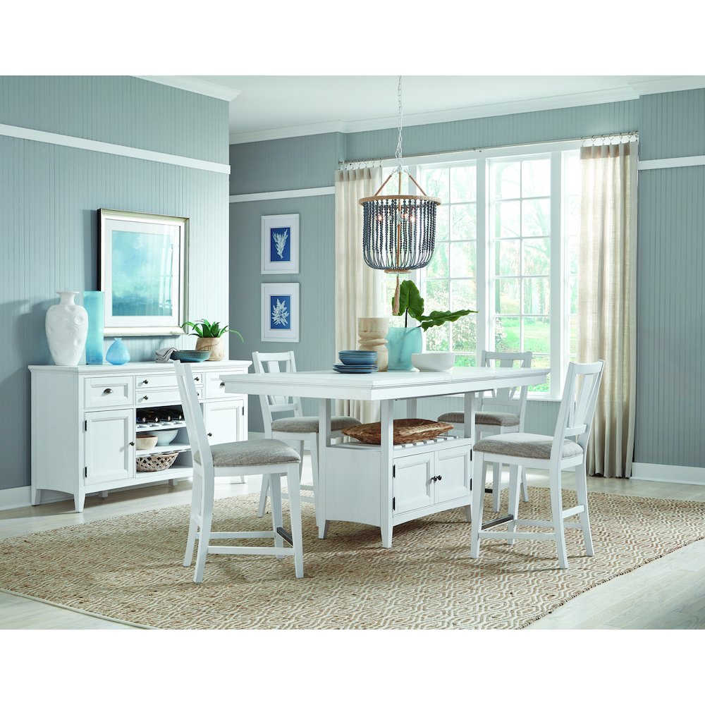 Heron Cove Chalk White And Dovetail Grey Upholstered Counter Chair Two Pack