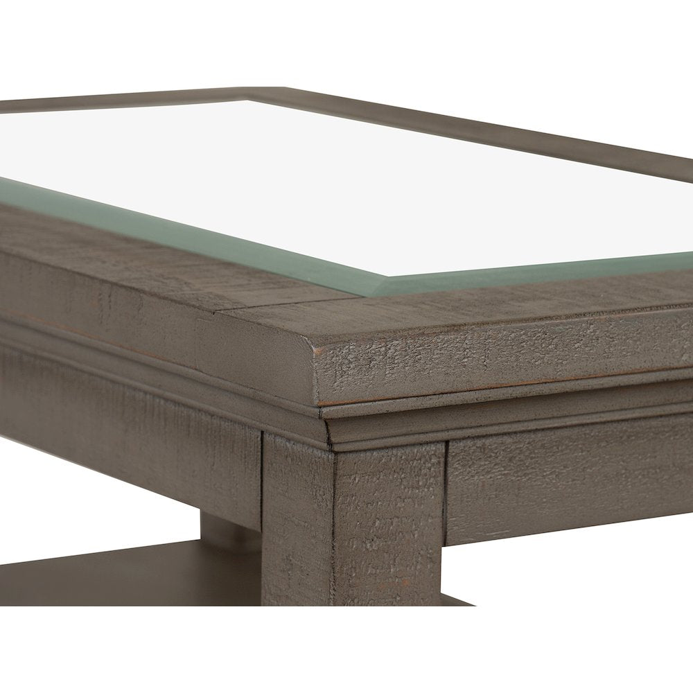 Paxton Place Dovetail Grey Chairside End Table