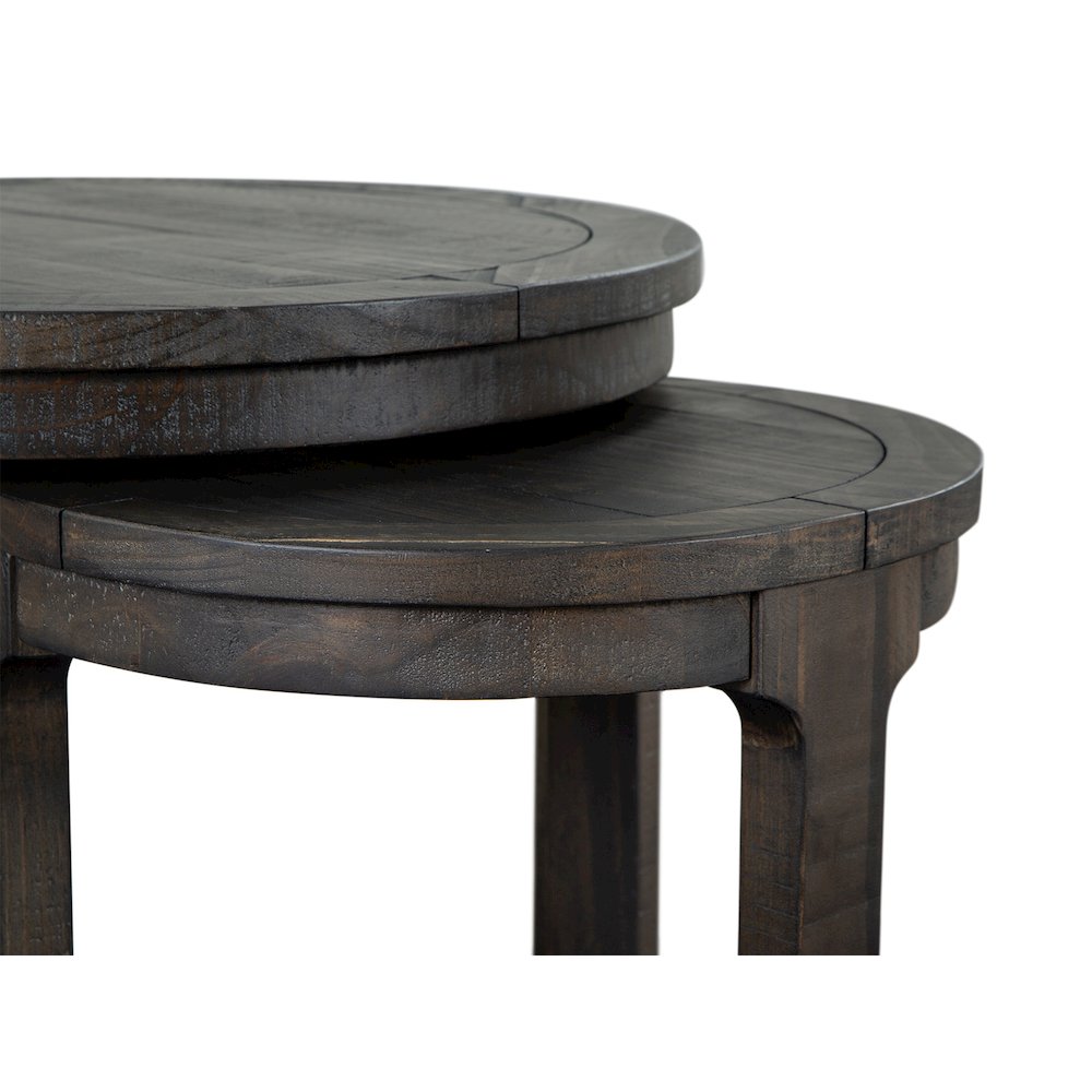 Boswell Peppercorn Round Nesting End Table