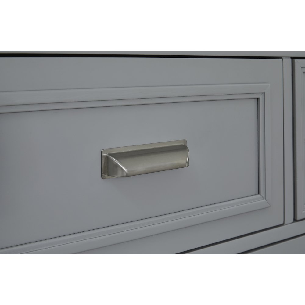 Harbor Gray And White Dove Grey Drawer Dresser With White Landscape Mirror