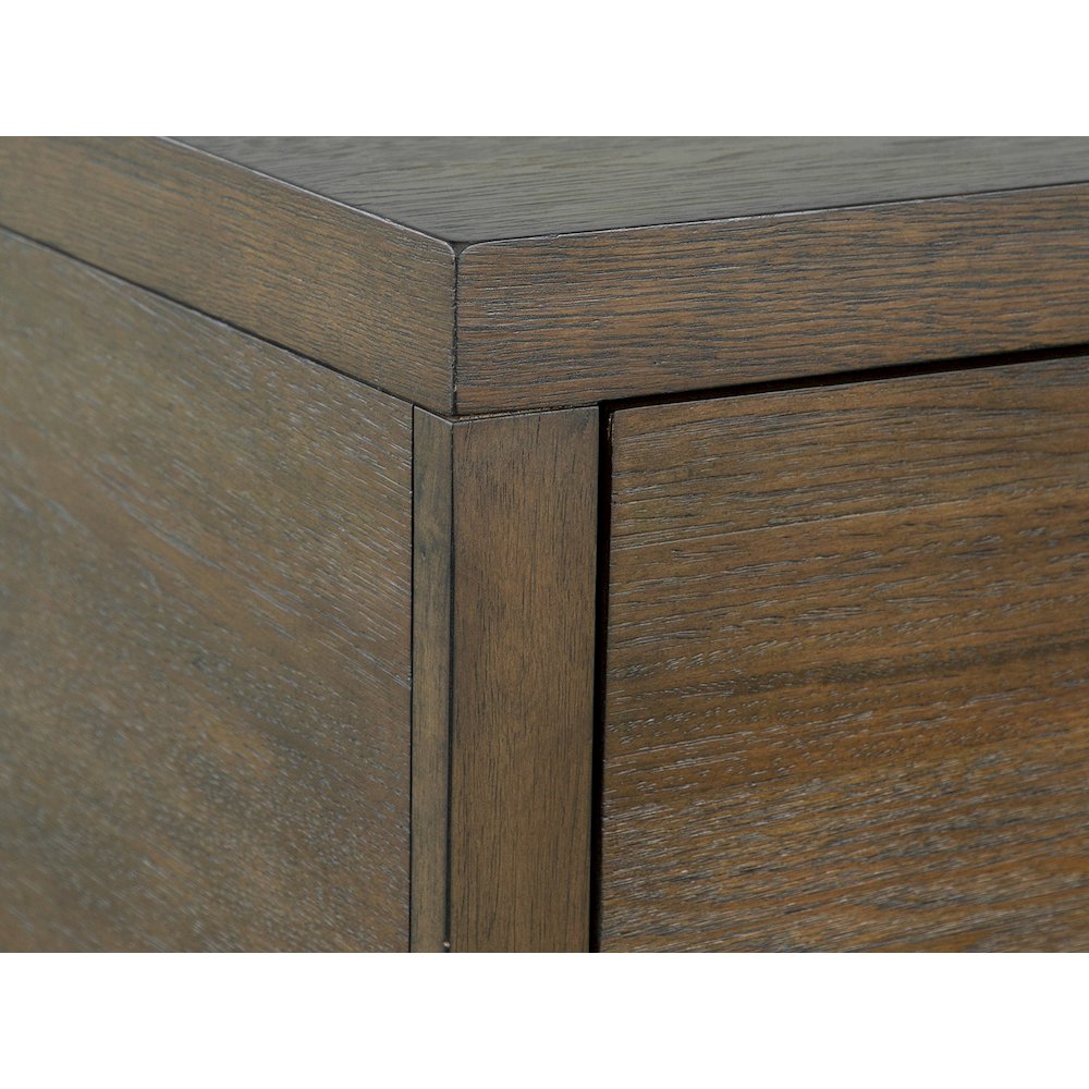 Merrick Homestead Brown And Clear Glass Rectangular Cocktail Table With Casters