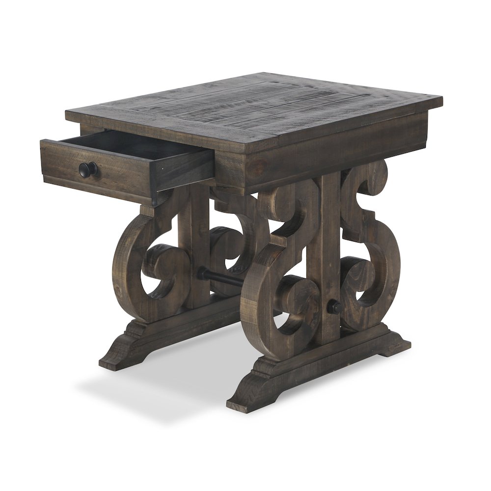 Bellamy Peppercorn Rectangular End Table
