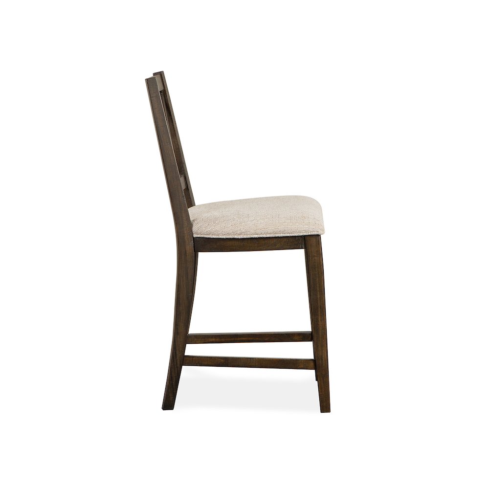 Westley Falls Graphite Upholstered Counter Chair Two Pack