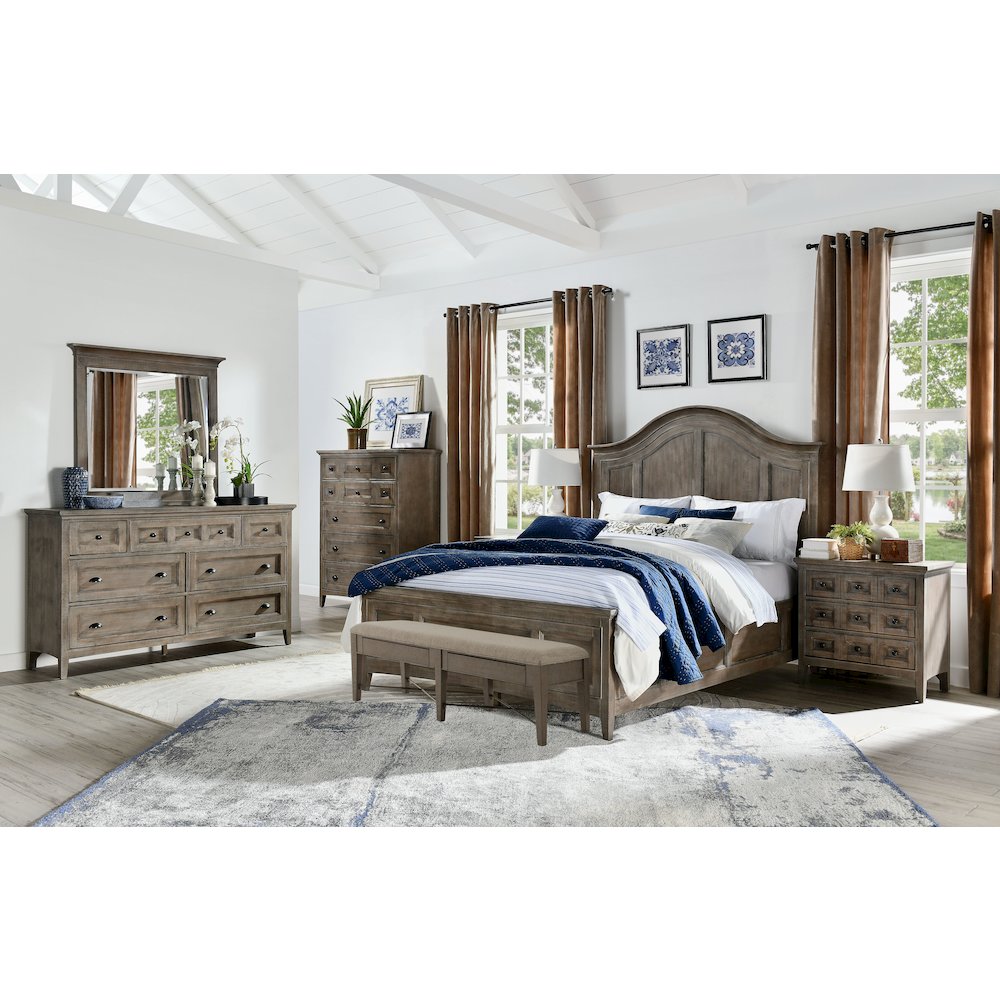 Paxton Place Dovetail Grey Landscape Mirror