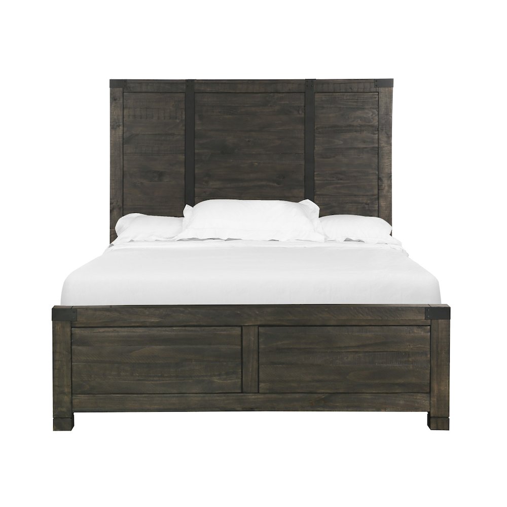 Abington Weathered Charcoal Queen Panel Bed