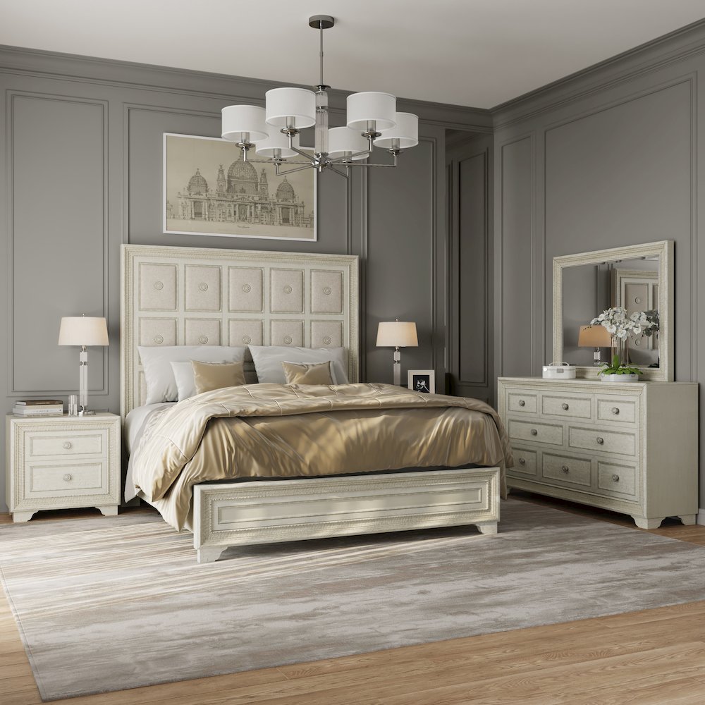 Pulaski Camila Creamy White Dresser With Mirror
