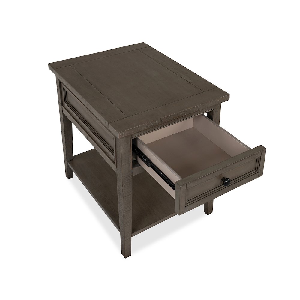 Paxton Place Dovetail Grey Rectangular End Table