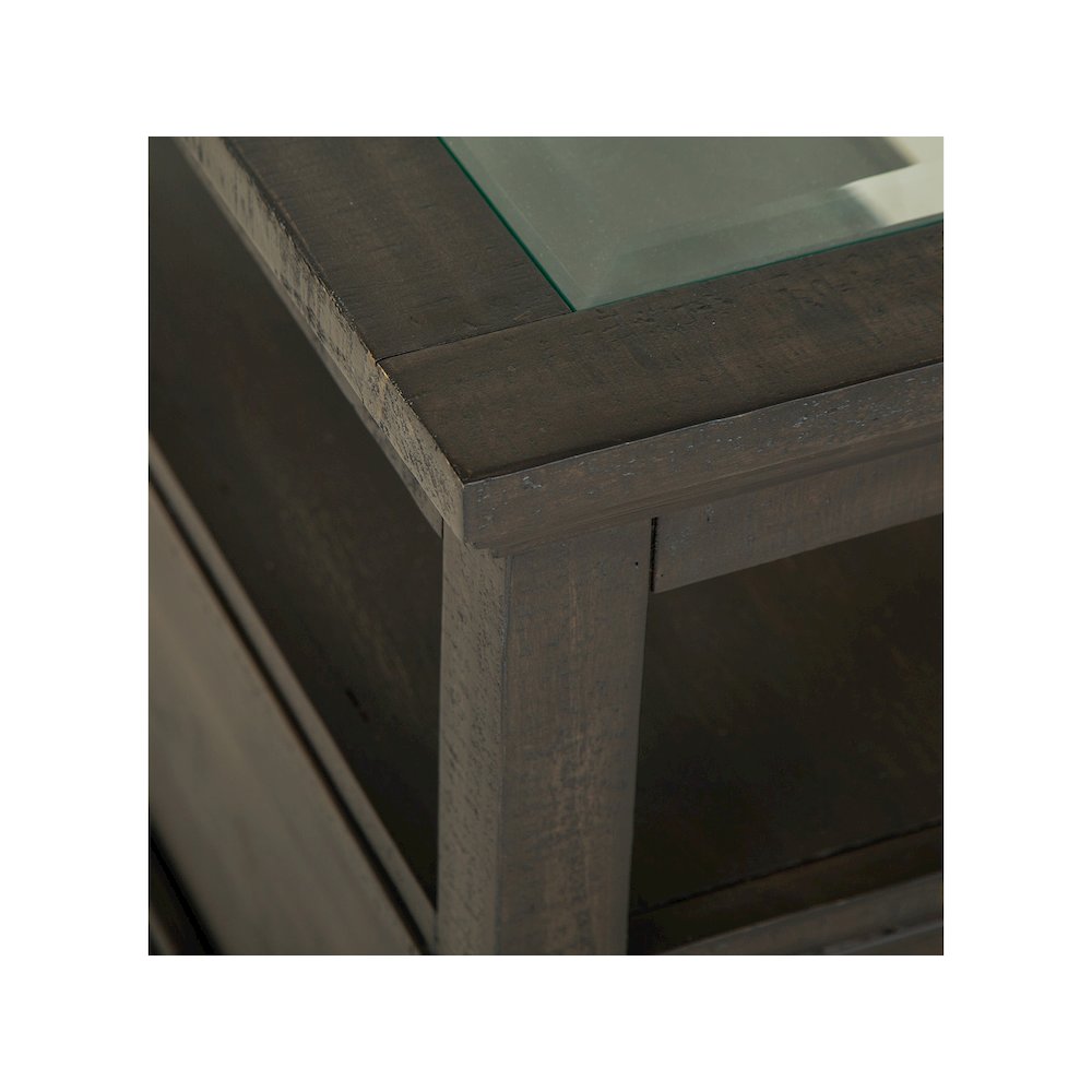 Westley Falls Graphite Chairside End Table