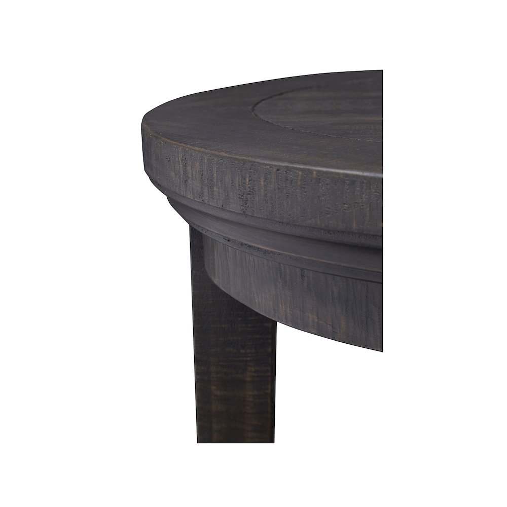 Westley Falls Graphite Round Accent End Table