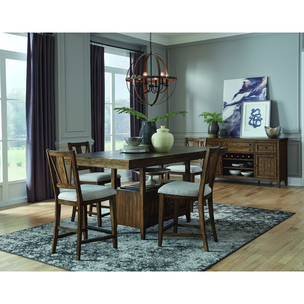 Bay Creek Toasted Nutmeg Extendable Counter Height Dining Table