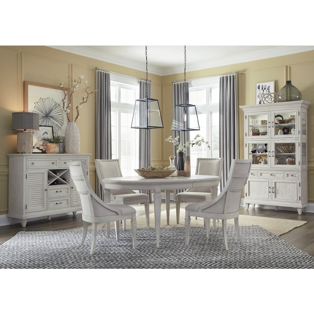 Newport Alabaster Extendable Round Dining Table