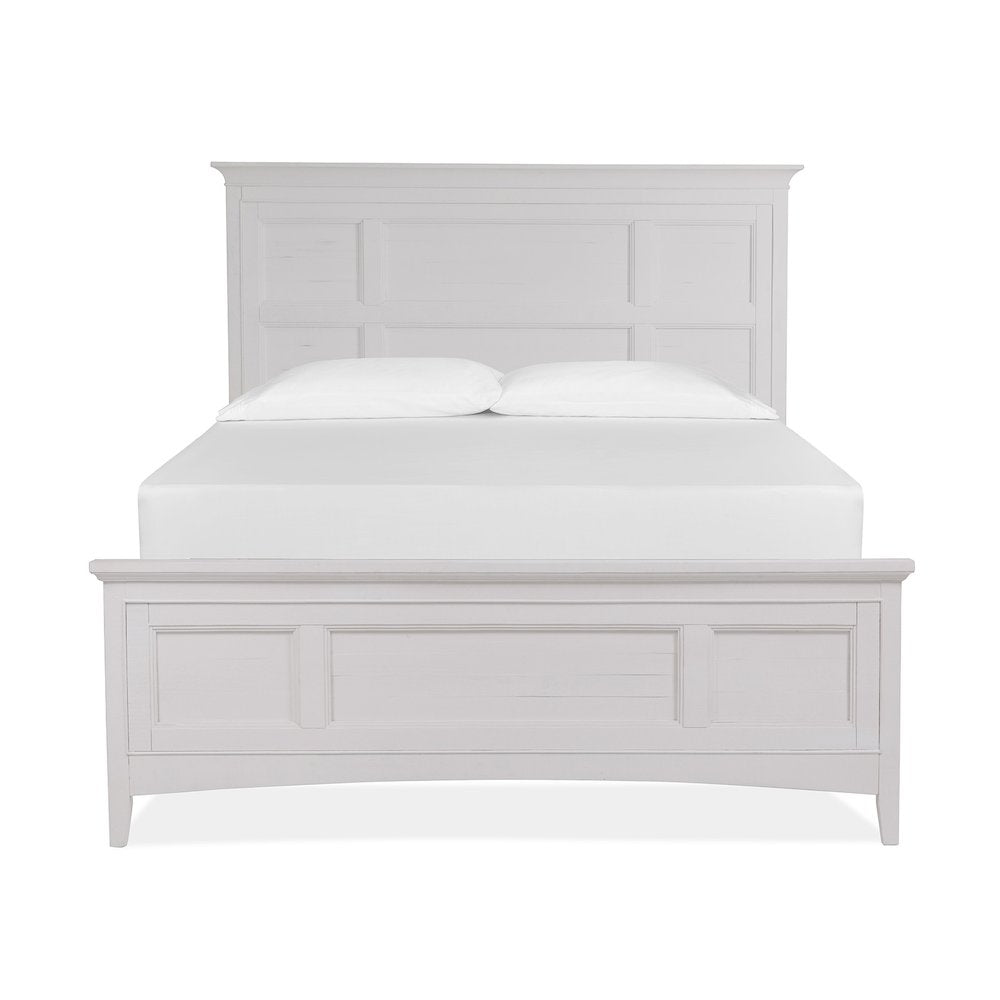 Heron Cove Chalk White And Dovetail Grey King Panel Bed