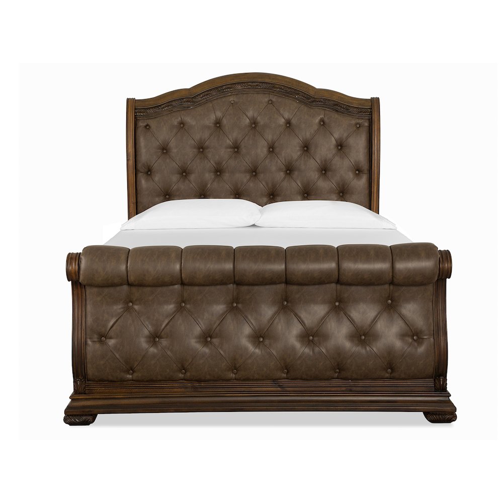 Durango Willadeene Brown Queen Upholstered Sleigh Bed
