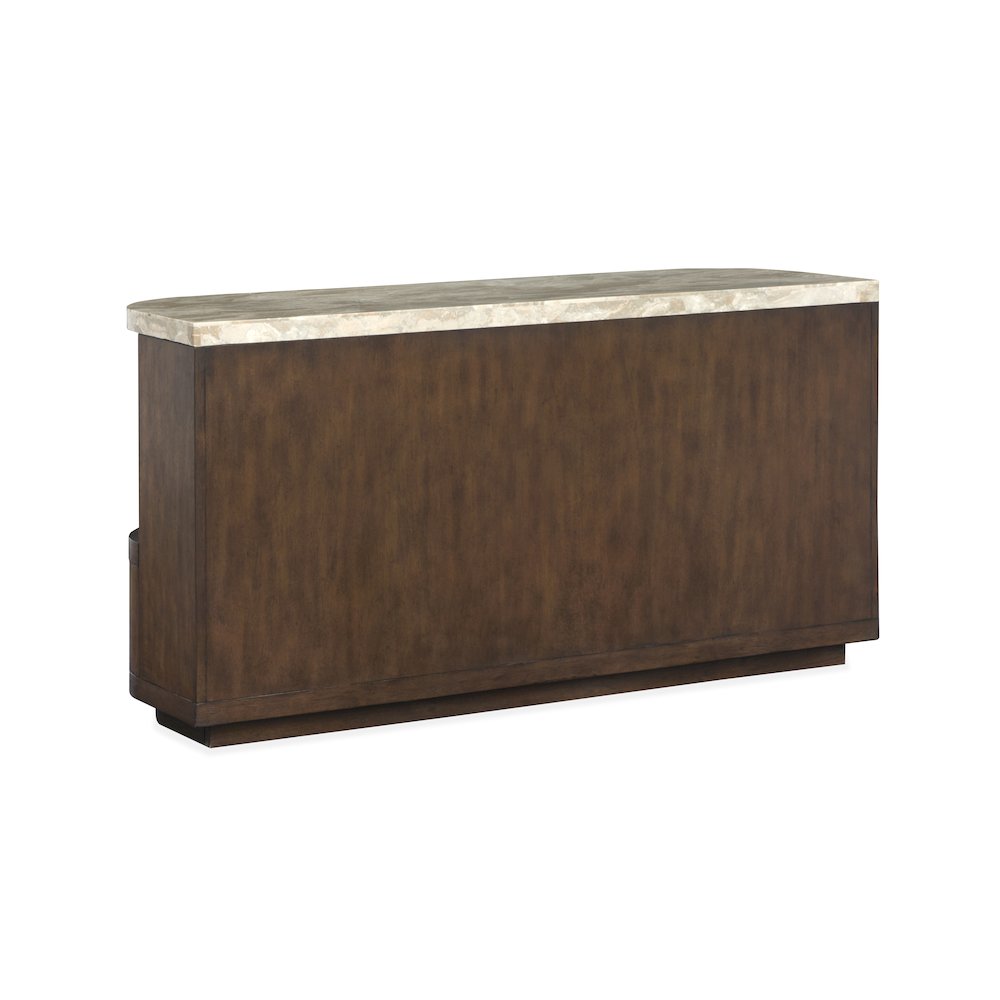 Mcpherson Burnt Umber Demilune Sofa Table