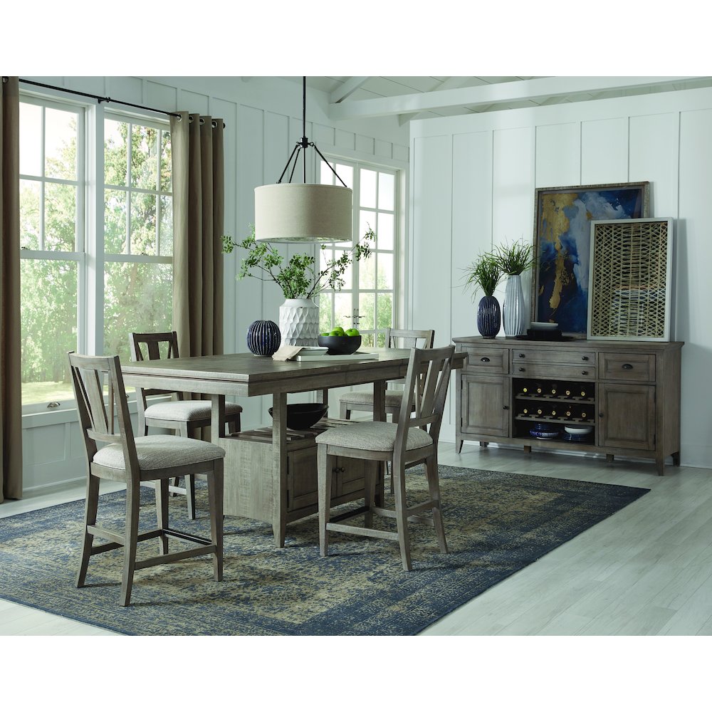 Paxton Place Dovetail Grey Extendable Counter Height Dining Table