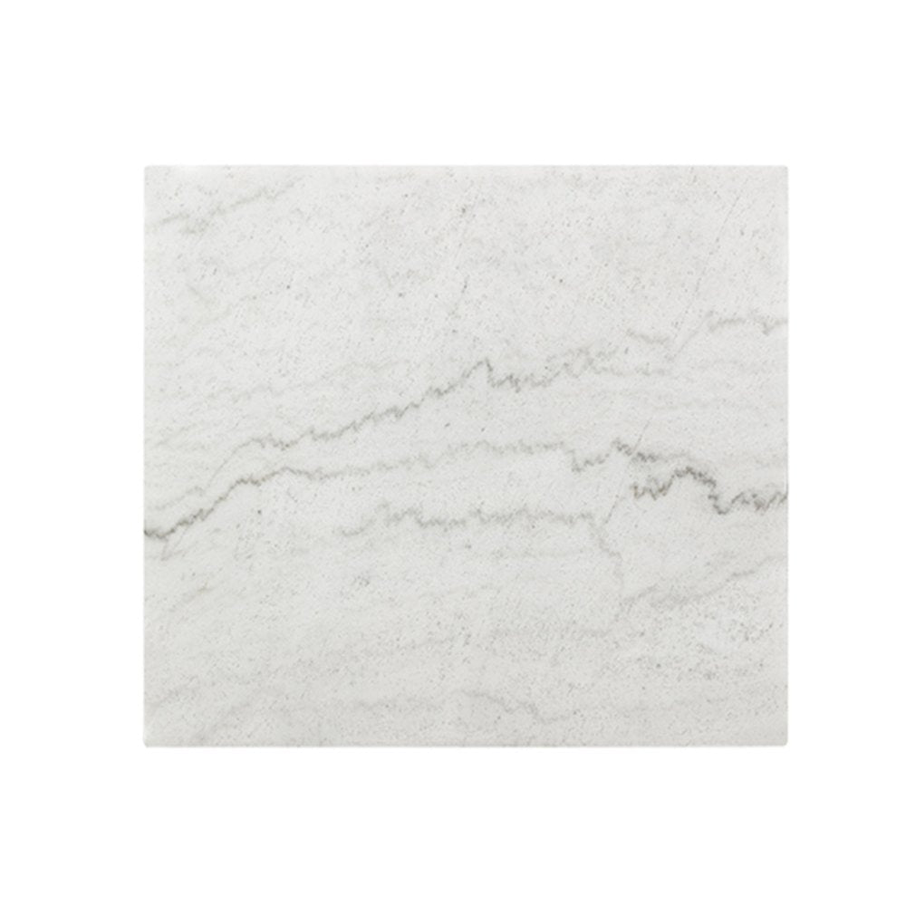 Torin White Marble And Matte Black Rectangular End Table