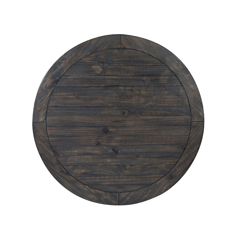 Boswell Peppercorn Round Cocktail Table With Casters
