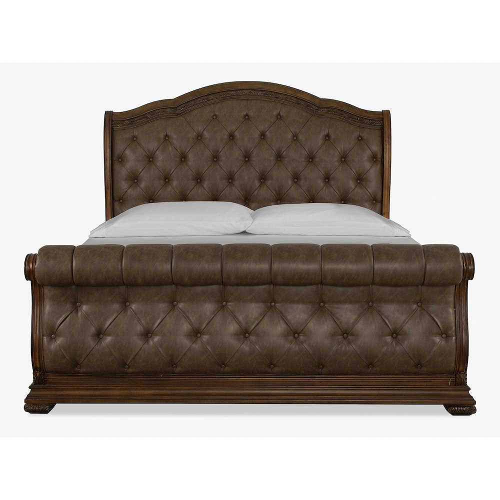 Durango Willadeene Brown King Upholstered Sleigh Bed