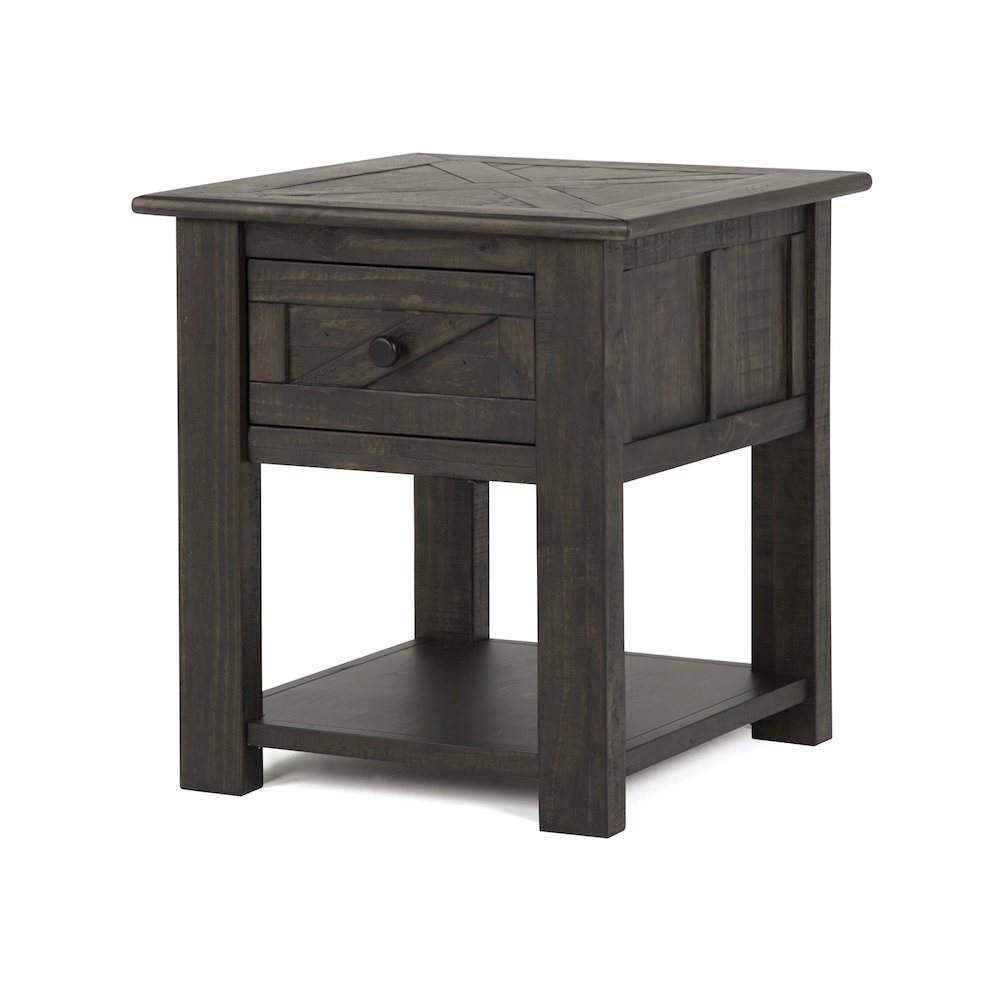 Garrett Weathered Charcoal Rectangular End Table